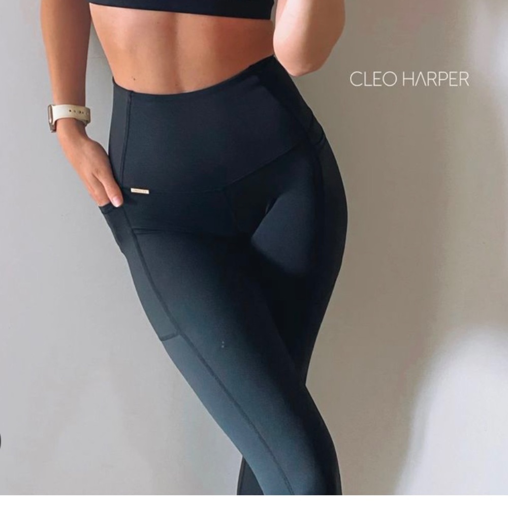Cleo Harper Forte Black Leggings Pockets